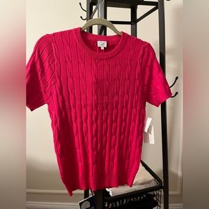 CIELO short sleeve SWEATER blouse NWT size L
